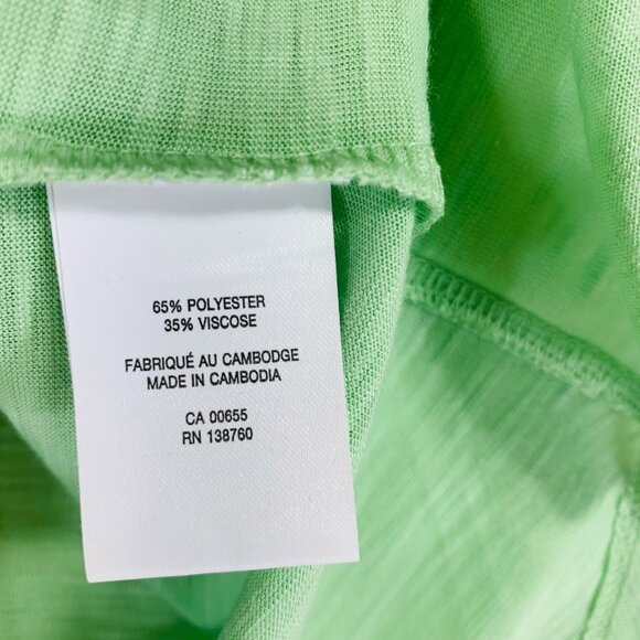 Sleeveless 3 Button V Neck Casual tank top light green tank top Solid size S - Picture 15 of 16